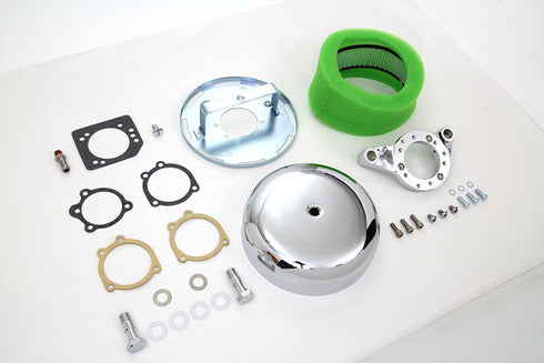 V-Twin Chrome Wyatt Gatling Air Cleaner Assembly - 34-1706