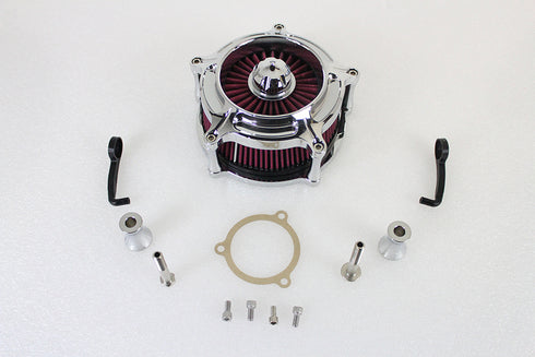Wyatt Gatling Chrome Exposed Filter Air Cleaner Kit - 34-1712