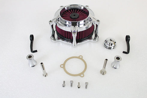 Wyatt Gatling Chrome Exposed Filter Air Cleaner Kit - 34-1712