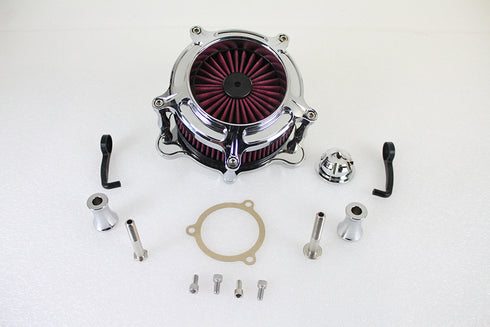 Wyatt Gatling Chrome Exposed Filter Air Cleaner Kit - 34-1712