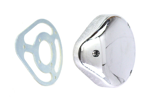 V-Twin 5 inch Teardrop Linkert Cover Kit Chrome - 34-1762
