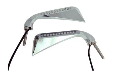 Wyatt Gatling Chrome Evil Eye LED Mirror Set - 34-1832