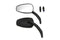 Wyatt Gatling Black Teardrop Mirror Set with Billet Stems - 34-1838