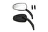 Wyatt Gatling Black Teardrop Mirror Set with Billet Stems - 34-1838