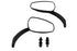 Wyatt Gatling Black Teardrop Mirror Set with Billet Stems - 34-1838