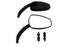 Wyatt Gatling Black Teardrop Mirror Set with Billet Stems - 34-1838
