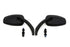 Wyatt Gatling Black Teardrop Mirror Set with Billet Stems - 34-1838
