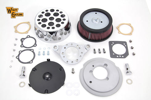 V-Twin Chrome Wyatt Gatling Air Cleaner Assembly - 34-1847