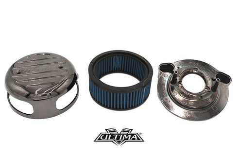 Ultima Ultima Free Flow Milled Air Cleaner Kit Polished - 34-2114