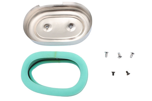 V-Twin M8 Oval Air Cleaner Cover Kit Chrome - 34-2118