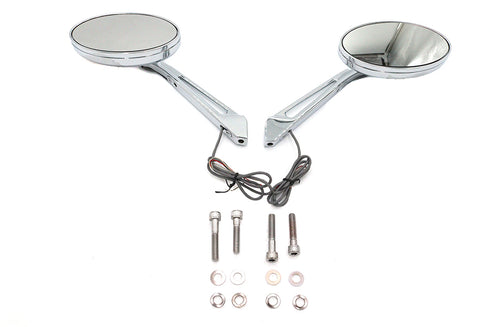 Wyatt Gatling Ellipse Mirror Set with LED Turn Signal - 34-6019