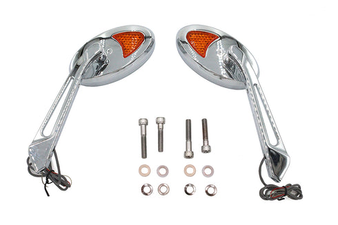 Wyatt Gatling Ellipse Mirror Set with LED Turn Signal - 34-6019