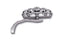 Wyatt Gatling Chrome 5 Skull Mirror with Billet Worm Stem - 34-6022