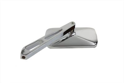 Wyatt Gatling Rectangular Mirror Chrome with Billet Stem - 34-6023