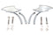 Wyatt Gatling Lucifer Mirror Set Billet with Curve Stem - 34-8002