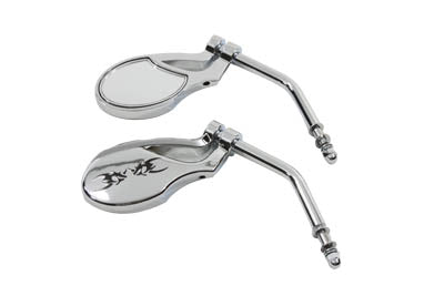 Wyatt Gatling Oval Mirror Set Chrome - 34-8019