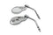 Wyatt Gatling Oval Mirror Set Chrome - 34-8019