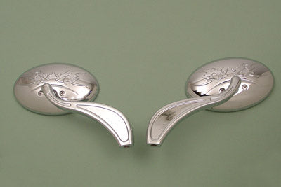 Wyatt Gatling Oval Mirror Set Chrome - 34-8116