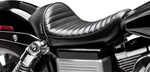 LE PERA Stubs Cafe Seat - Pleated - Black - FXD '06-'17 LK-421PT