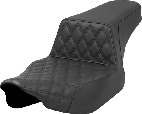 SADDLEMEN Step-Up Seat - Front Lattice Stitch - Black - FL '23-'24 823-07-172