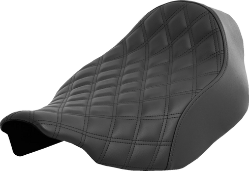 SADDLEMEN Renegade Solo Seat - Lattice Stitched - Black - FLT/FLH '23-'24 823-07-002LS