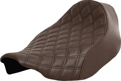 SADDLEMEN Renegade Solo Seat - Lattice Stitched - Brown - FLT/FLH '23-'24 823-07-002BLS