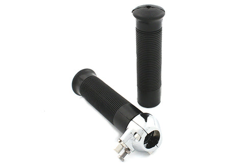 V-Twin 1 inch Twist Grip Assembly Chrome - 35-0071