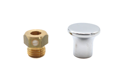 V-Twin Carburetor Choke Cable Knob Chrome - 35-0132