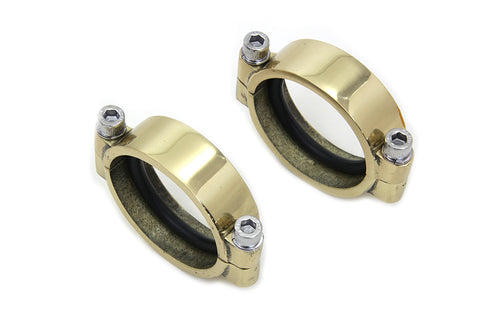 V-Twin Brass Intake Manifold Clamp Set - 35-0193