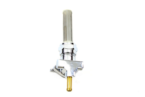 V-Twin Chrome Petcock with Straight Outlet and Nut - 35-0402