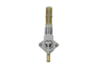 V-Twin Petcock Straight Outlet Chrome - 35-0404