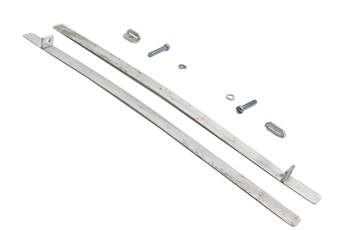 V-Twin Replica Cadmium Intake Manifold Clamp Set - 35-0417