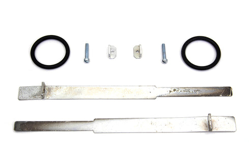 V-Twin Replica Cadmium Intake Manifold Clamp Set - 35-0439