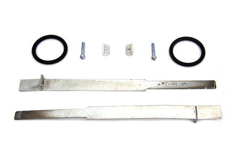 V-Twin Replica Cadmium Intake Manifold Clamp Set - 35-0439