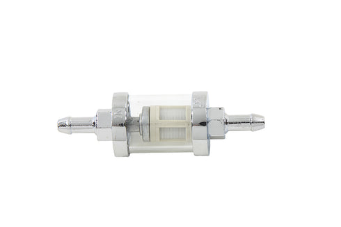V-Twin Kleer-Thru Fuel Filter Chrome and Glass - 35-0517