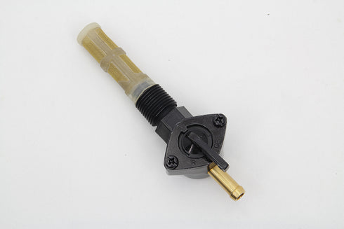 V-Twin Petcock Straight Outlet Black - 35-0549