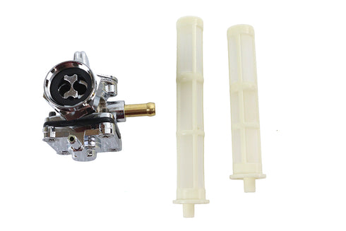 V-Twin Vacuum Petcock Fuel Valve Chrome - 35-0583