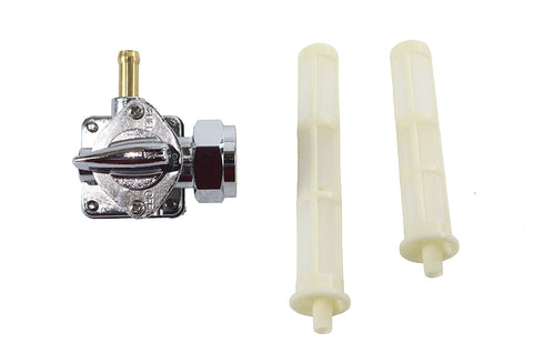 V-Twin Vacuum Petcock Fuel Valve Chrome - 35-0583