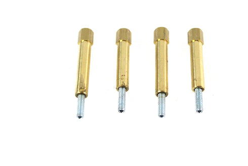 V-Twin Carburetor Float Bowl Speed Screw Set Brass - 35-0610