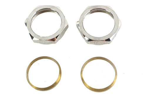 V-Twin Nickel Plated Intake Manifold Nut and Seal Kit - 35-0627