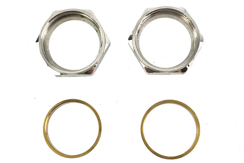V-Twin Nickel Plated Intake Manifold Nut and Seal Kit - 35-0627