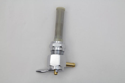 V-Twin Sifton Chrome Hex Petcock with Inward Facing Outlet - 35-0636