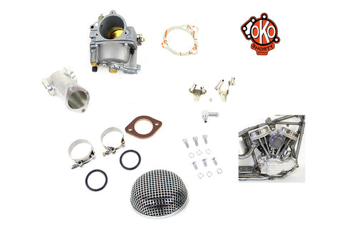 V-Twin OKO Panhead Shorty 1-7/8 inch Carburetor Kit Alloy - 35-0645