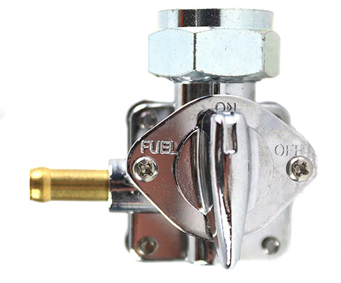 V-Twin Vacuum Petcock Fuel Valve Chrome - 35-0661