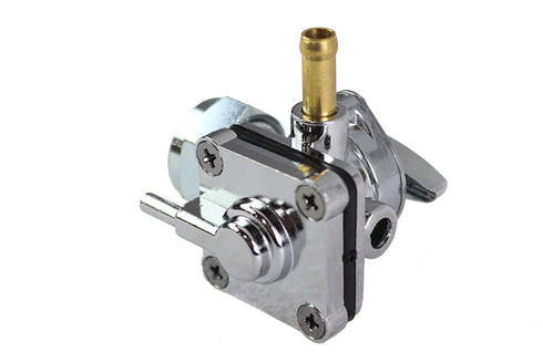V-Twin Vacuum Petcock Fuel Valve Chrome - 35-0661