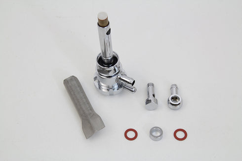 V-Twin Sifton Chrome Petcock Notch with Angle Fitting - 35-0673