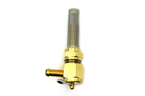 V-Twin Sifton Brass Hex Petcock 90 Left Hand Spigot with Nut - 35-0759