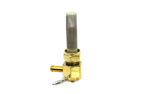 V-Twin Sifton Brass Hex Petcock 90 Left Hand Spigot with Nut - 35-0759