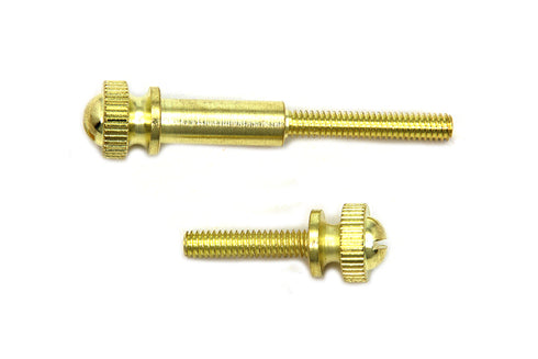 V-Twin OKO Shorty Carburetor Adjuster Screw Set Brass - 35-0830