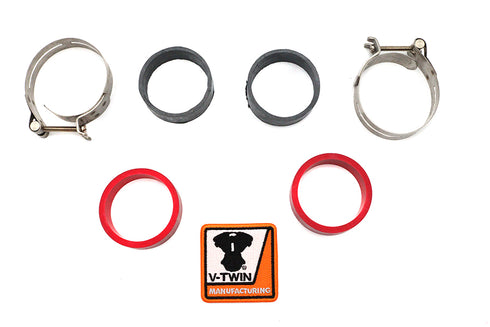 V-Twin Stainless Steel Intake Manifold Clamp Kit - 35-1384